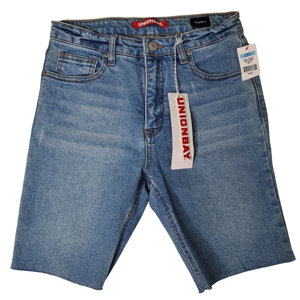 Unionbay Juniors High Rise Denim Cutoff Shorts Light Wash Size 5